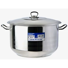 Rozsdamentes lábas fedővel - 16 liter