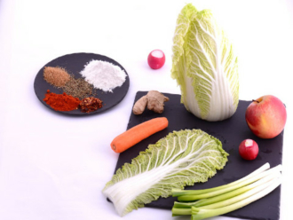 kimchi fűszerek és zöldségek